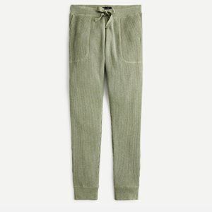 J.CREW OLIVE GREEN WAFFLE LOUNGE JOGGER PANTS